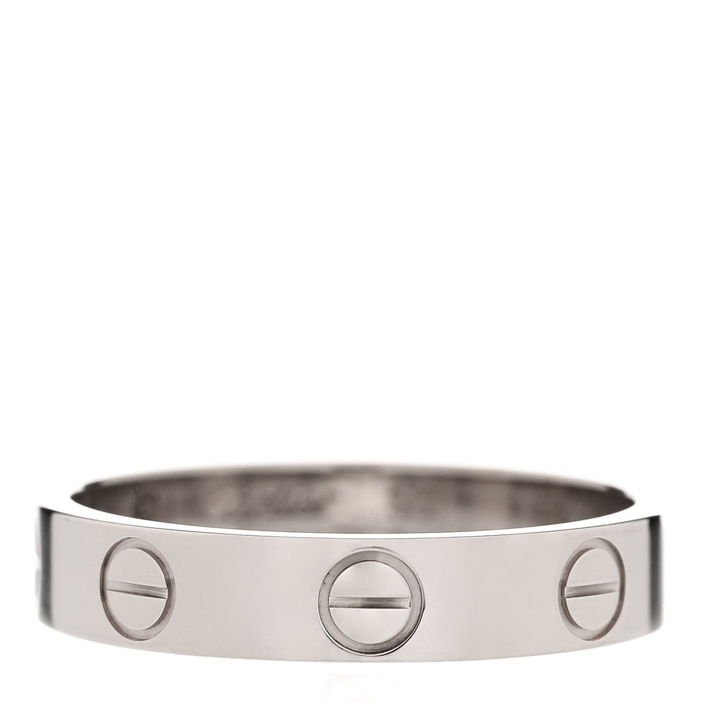 18K White Gold 3.5mm LOVE Wedding Band Ring 50 5.25