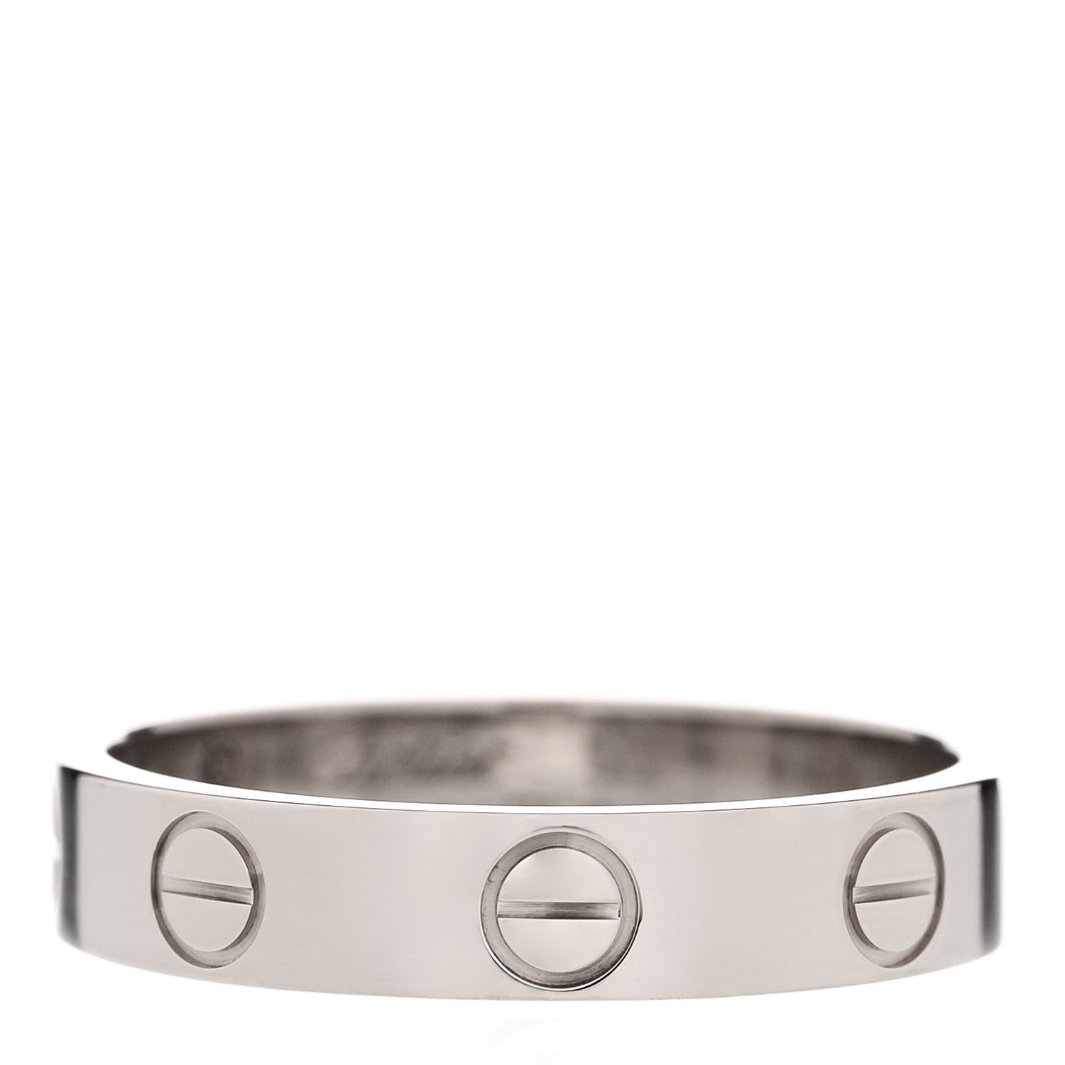 Cartier 18K White Gold 3.5mm LOVE Wedding Band Ring 50 5.25 1 of 4