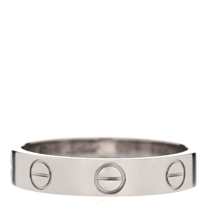 Cartier 18K White Gold 3.5mm LOVE Wedding Band Ring 50 5.25 1 of 4