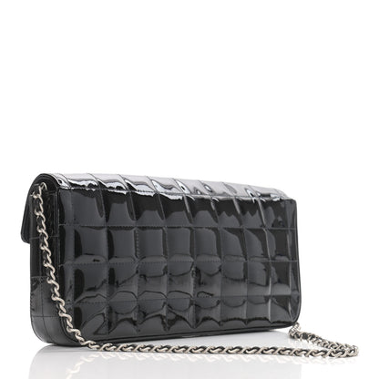 Chanel Patent Quilted East West Chocolate Bar Flap Black 3 of 9