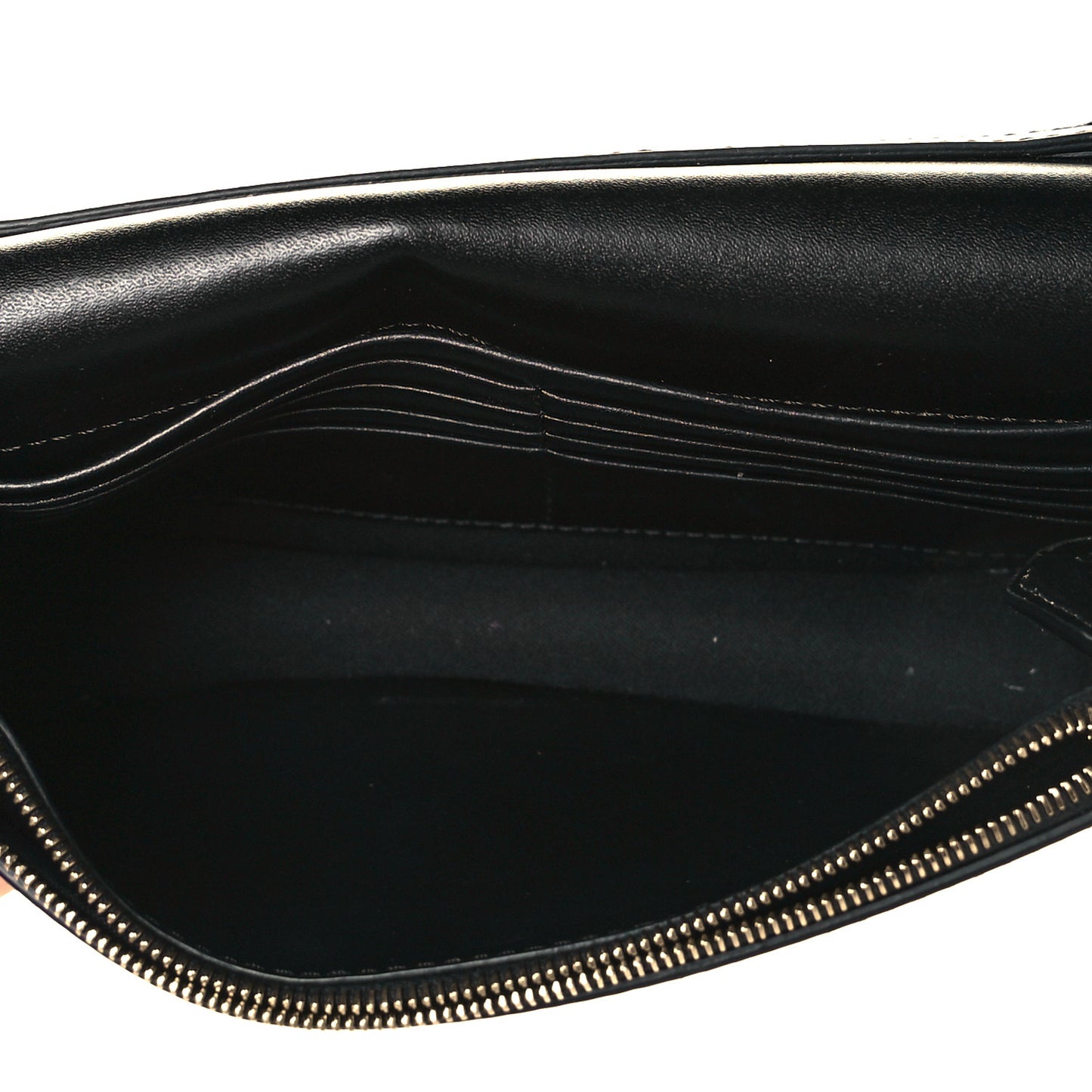 Vitello Liberty Lucido F is Fendi Medium Envelope Wallet on Chain Black