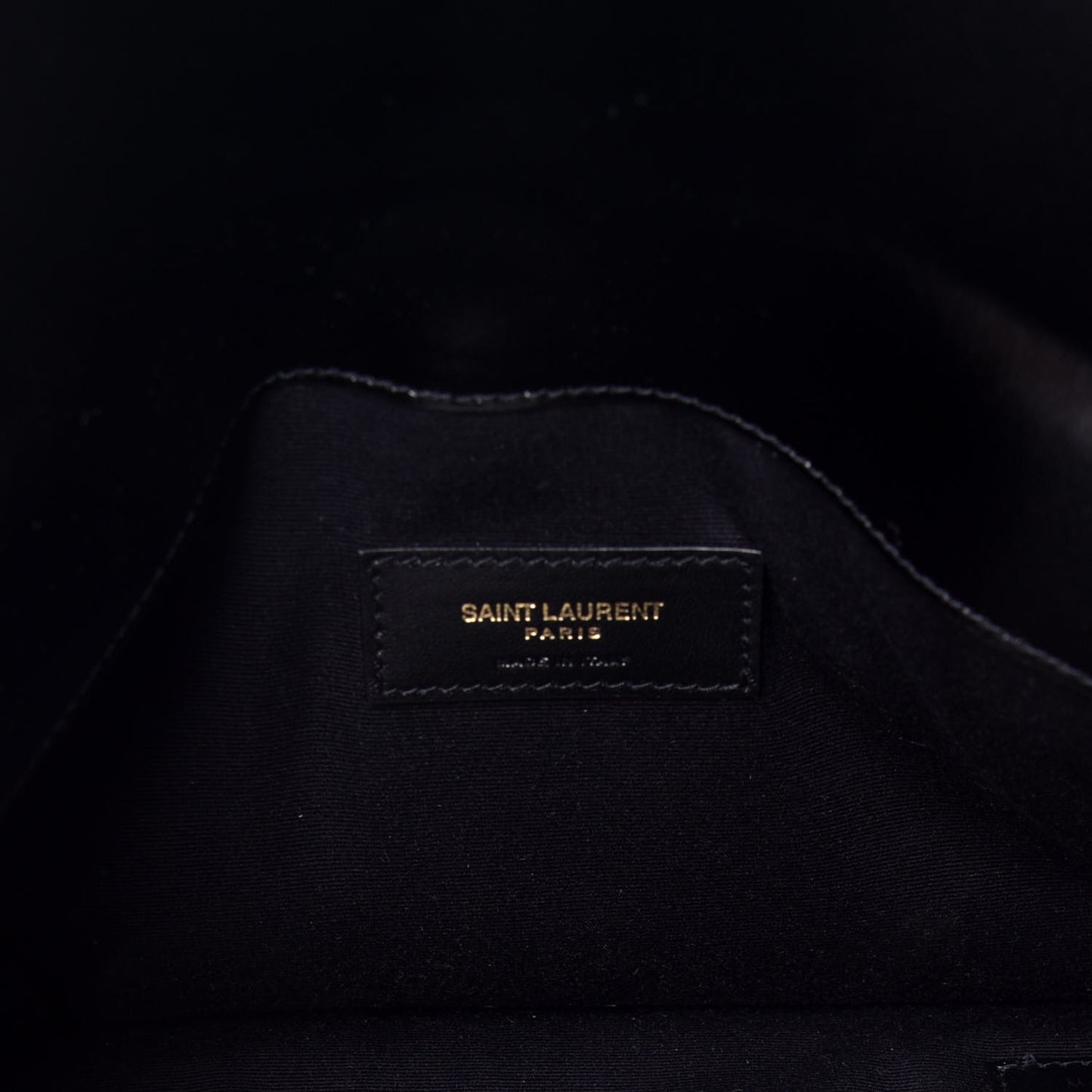 Smooth Shiny Calfskin Monogram Uptown Pouch Black