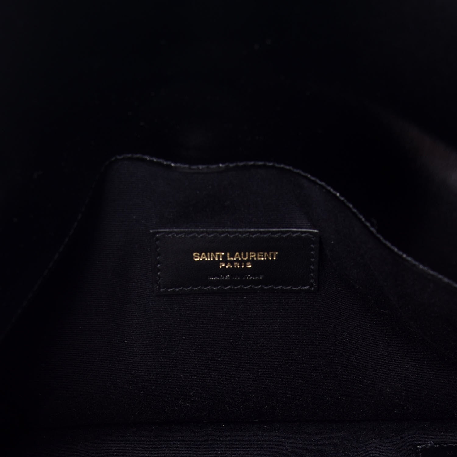 Saint Laurent Smooth Shiny Calfskin Monogram Uptown Pouch Black 5 of 7
