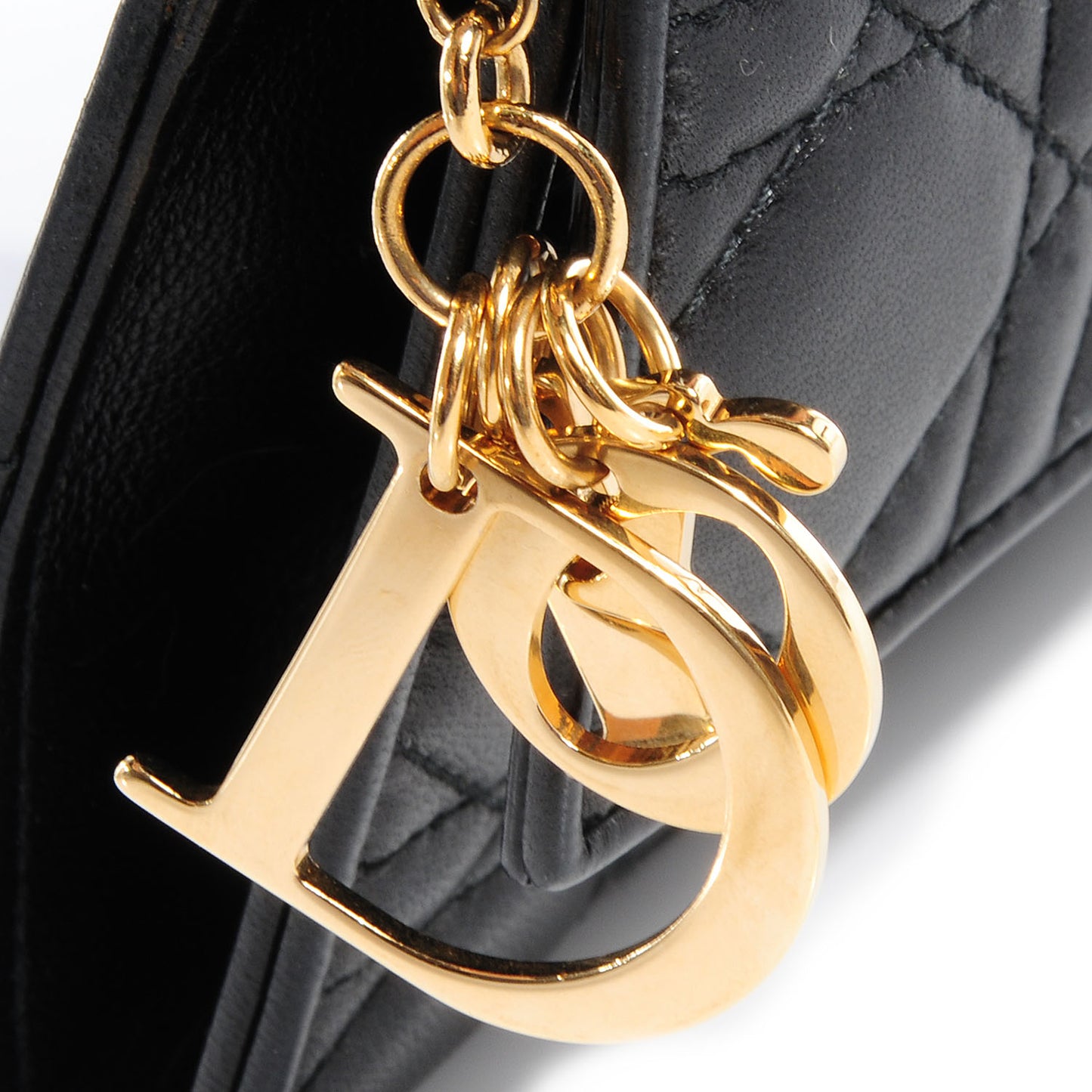 Lambskin Cannage Clutch Black