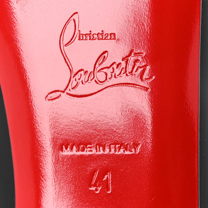 Christian Louboutin Patent New Very Prive 120 Pumps 41 Black Red 8 of 9