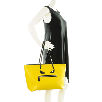 Fendi Vitello Elite Cuoio Monster Buggies Medium Roll Tote Cedro Black 2 of 9