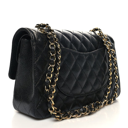 Chanel Caviar Quilted Medium Double Flap Black 3 of 11
