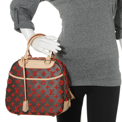 Louis Vuitton Monogram Tuffetage Deauville Cube Red 2 of 8