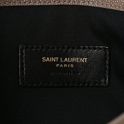 Saint Laurent Grain De Poudre Uptown Pouch Dark Beige 7 of 7