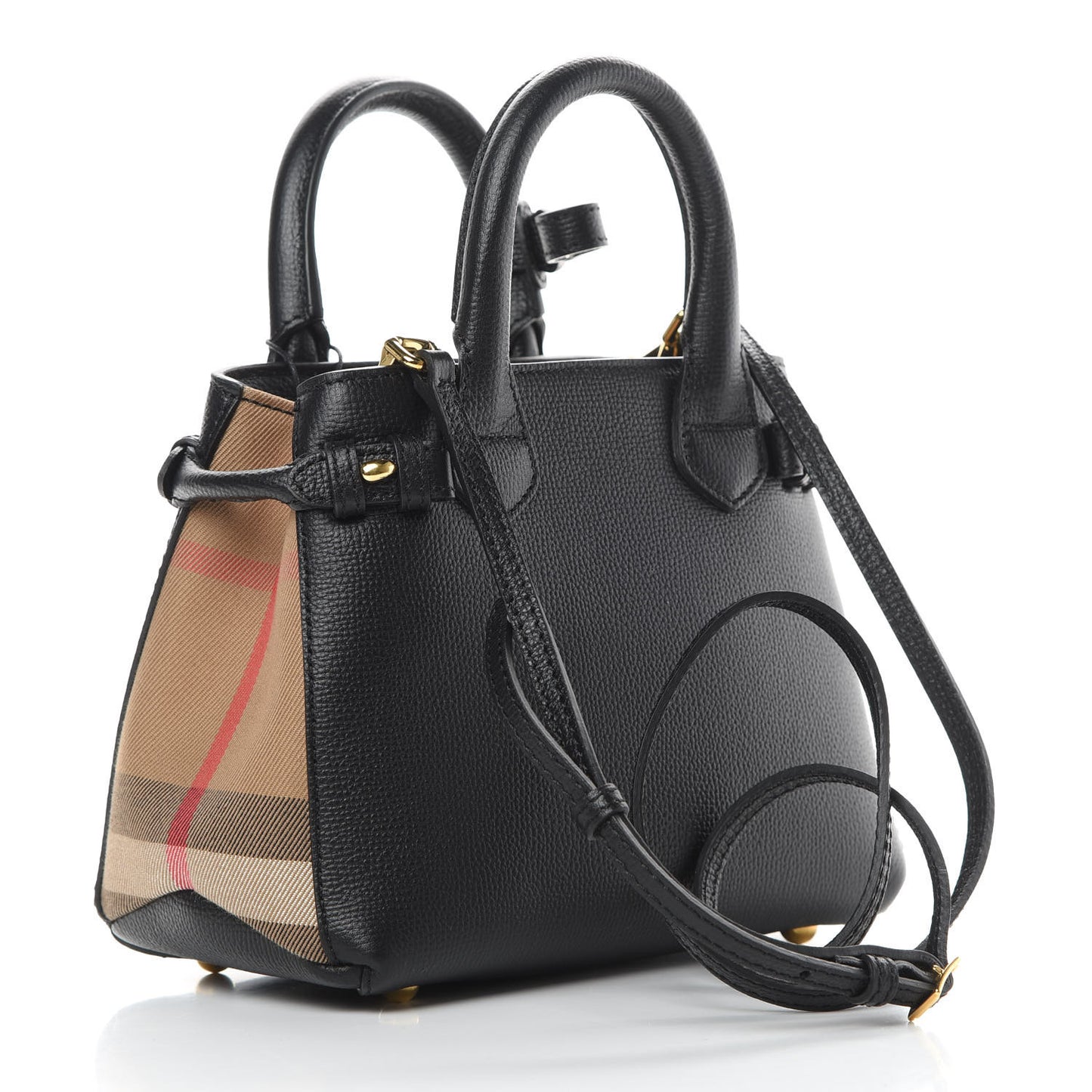 Derby Calfskin House Check Baby Banner Tote Black