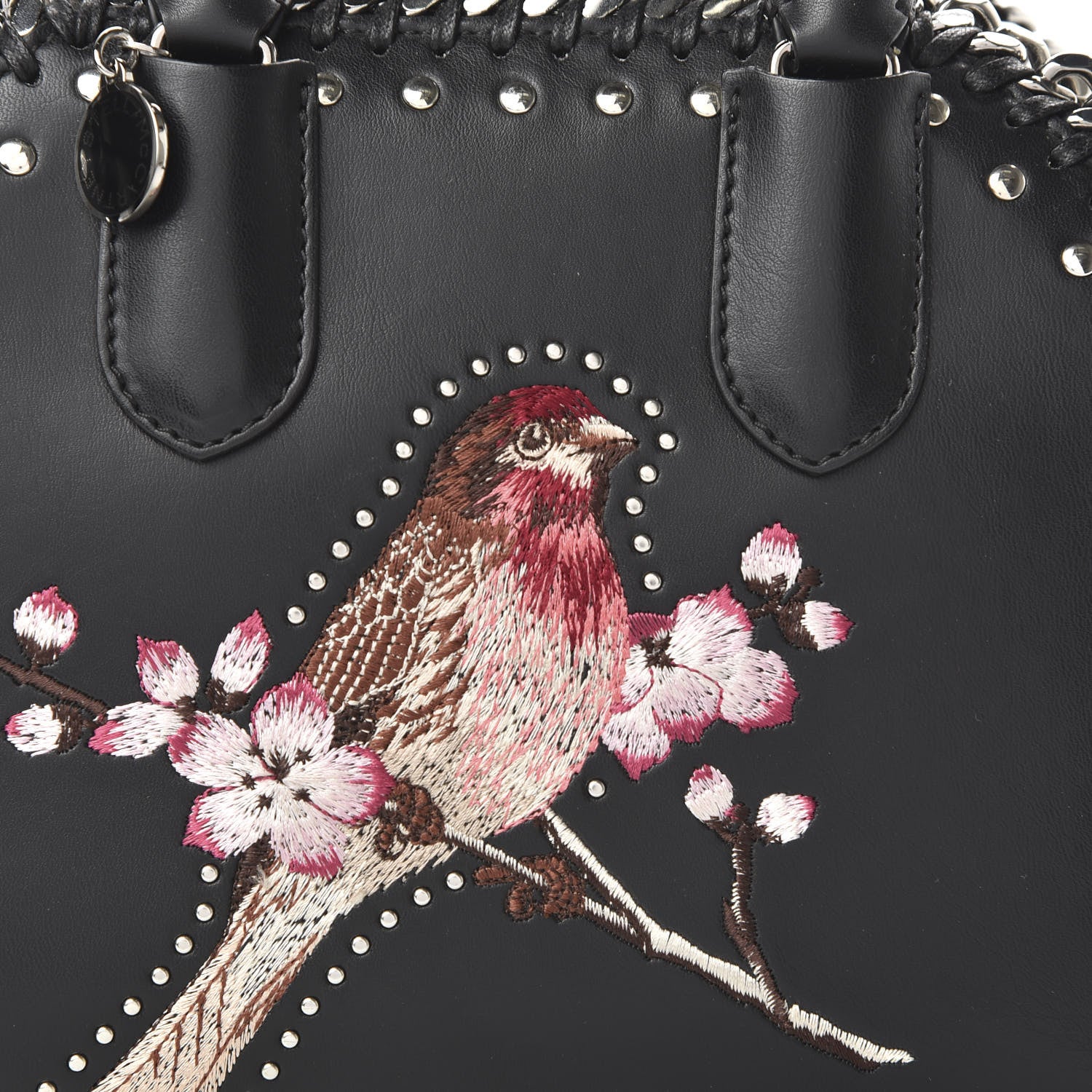 Stella McCartney Eco Alter Nappa Mini Falabella Box Bird Top Handle Bag Black 9 of 9