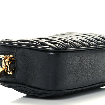 Miu Miu Nappa Matelasse Double Zip Pochette Clutch Black 10 of 14