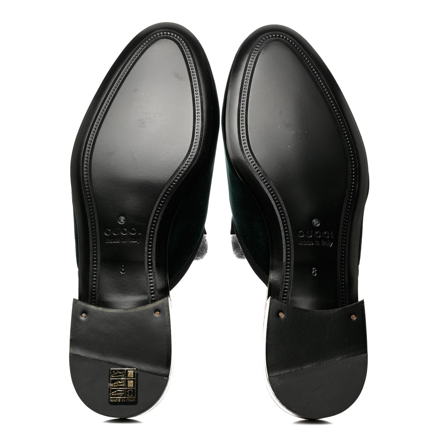 Gucci Velvet Mens Mules 8 Verde Black 5 of 8