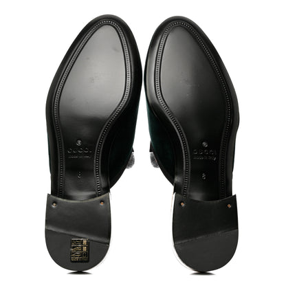 Gucci Velvet Mens Mules 8 Verde Black 5 of 8