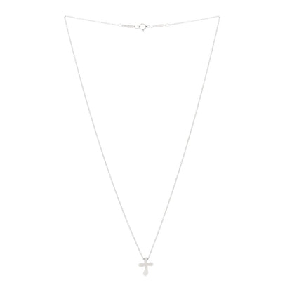 Tiffany Platinum 12mm Elsa Peretti Cross Pendant Necklace 2 of 3