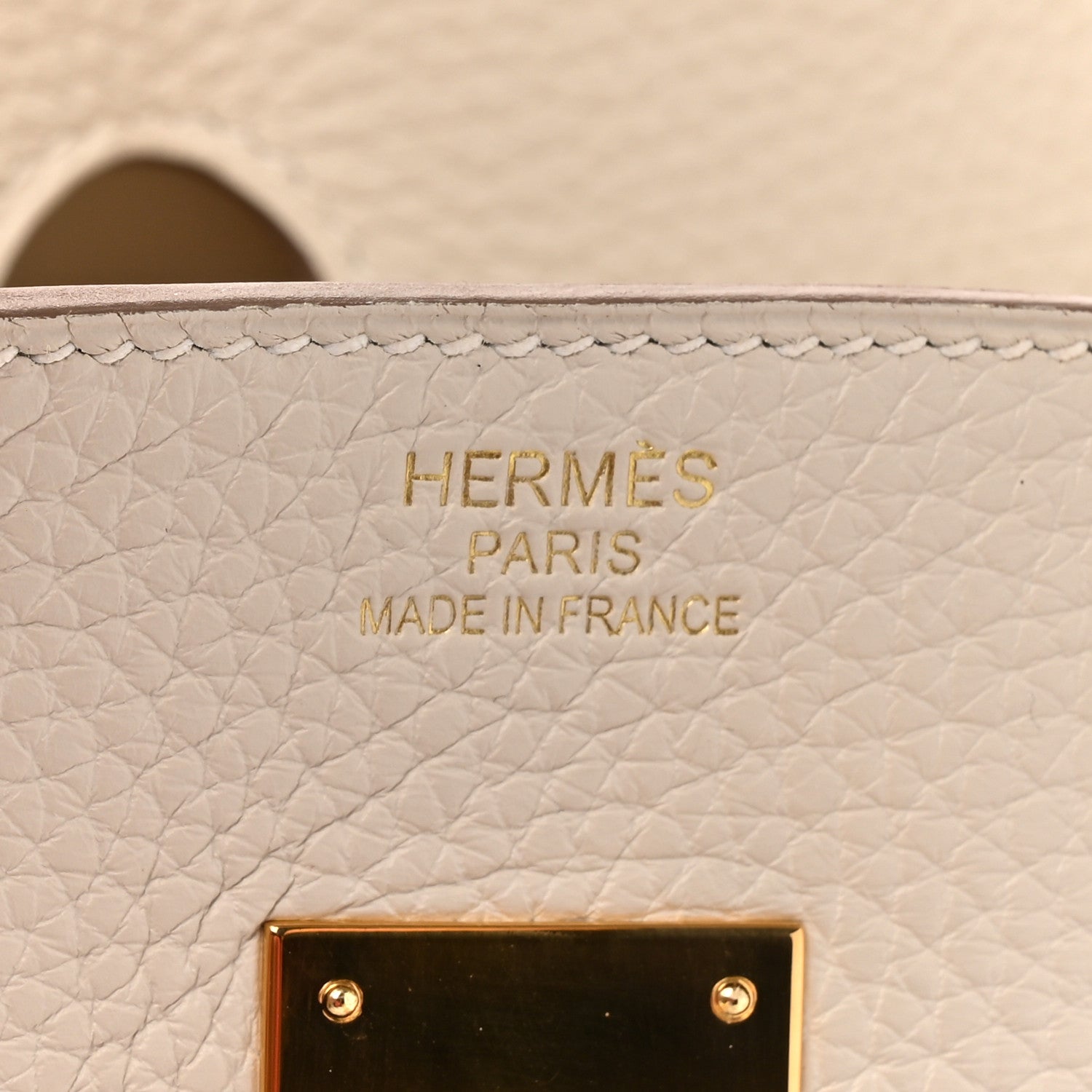 Hermes Taurillon Clemence Birkin 35 Craie 6 of 13