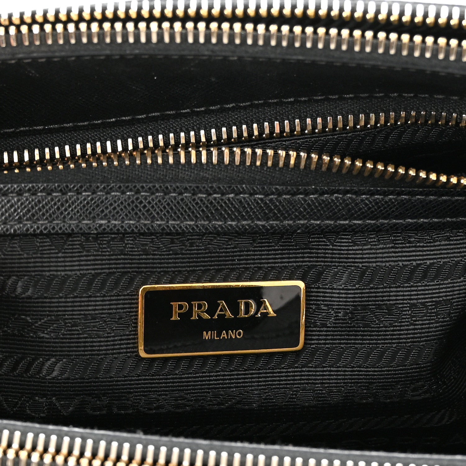 Prada Saffiano Small Galleria Double Zip Tote Black 6 of 16