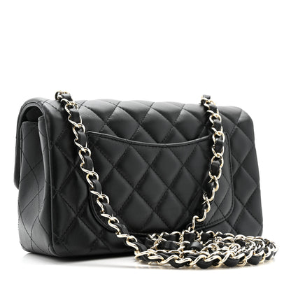 Chanel Lambskin Quilted Mini Rectangular Flap Black 3 of 11
