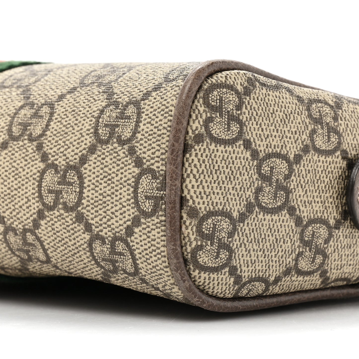 GG Supreme Monogram Web Small Ophidia Belt Bag 85 34 Dark Brown