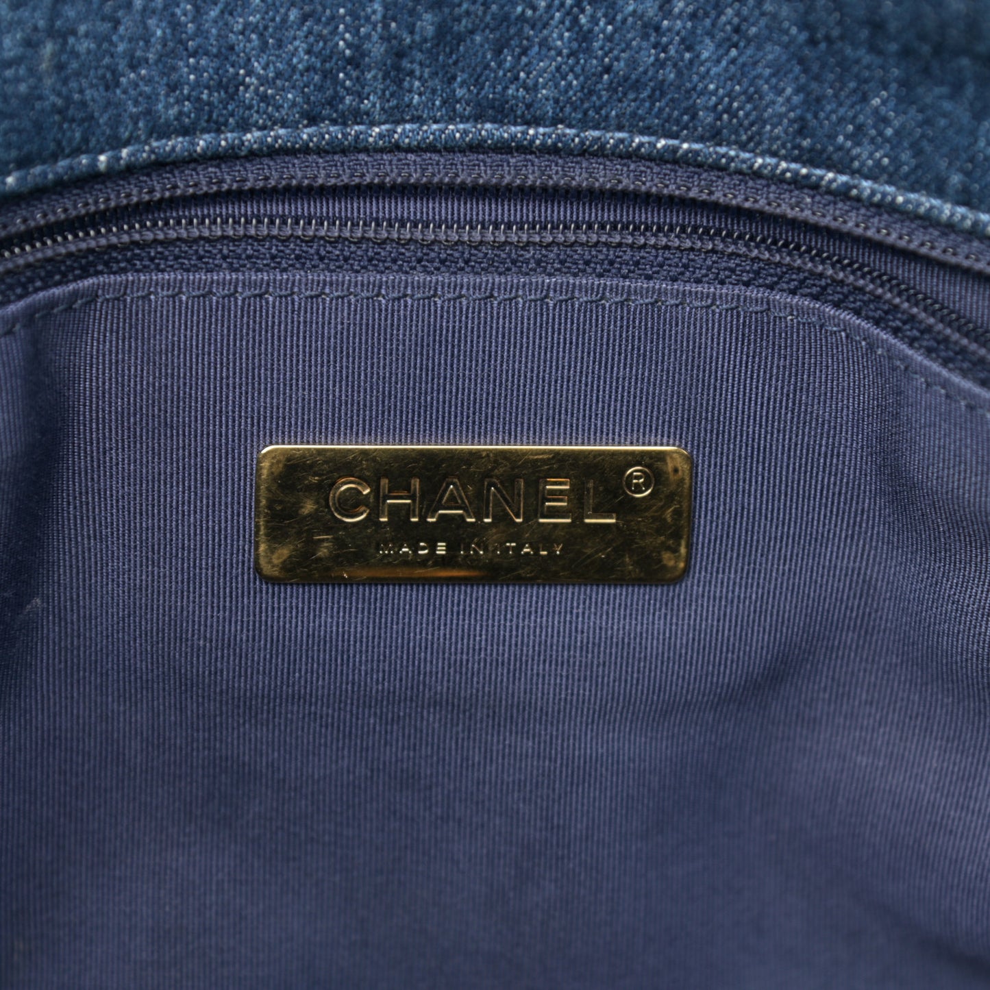 Denim Quilted Large Chanel 19 Flap Blue