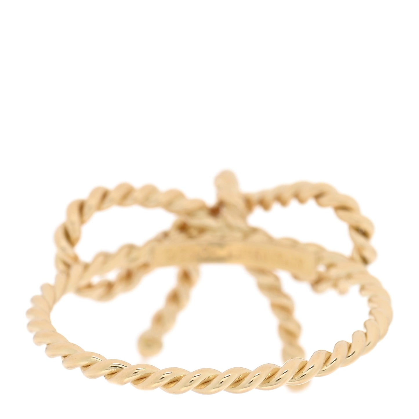 18K Yellow Gold Twist Bow Ring 51 5.75