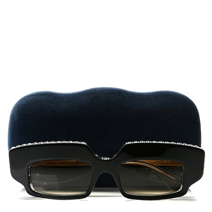 Gucci Acetate Crystal Embellished Sunglasses GG0782S Black Gold 8 of 8