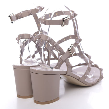 Valentino Garavani Calfskin Rockstud 60mm City Sandals 39.5 Poudre 4 of 10