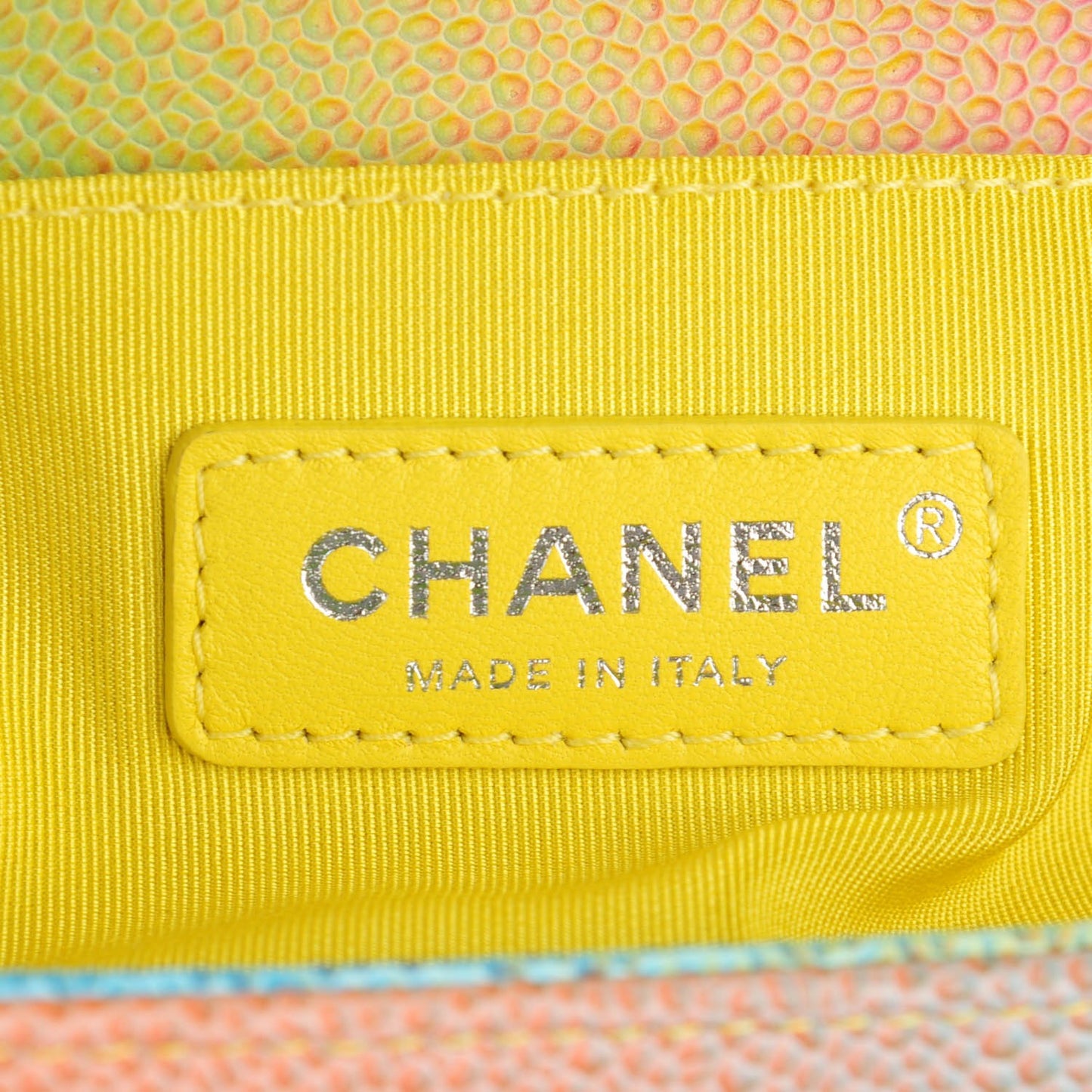 Caviar Quilted Medium Rainbow Boy Flap