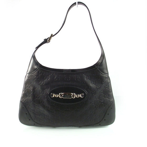 Guccissima Punch Hobo Black