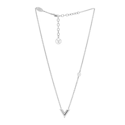 Louis Vuitton Metal Essential V Supple Necklace Silver 3 of 4