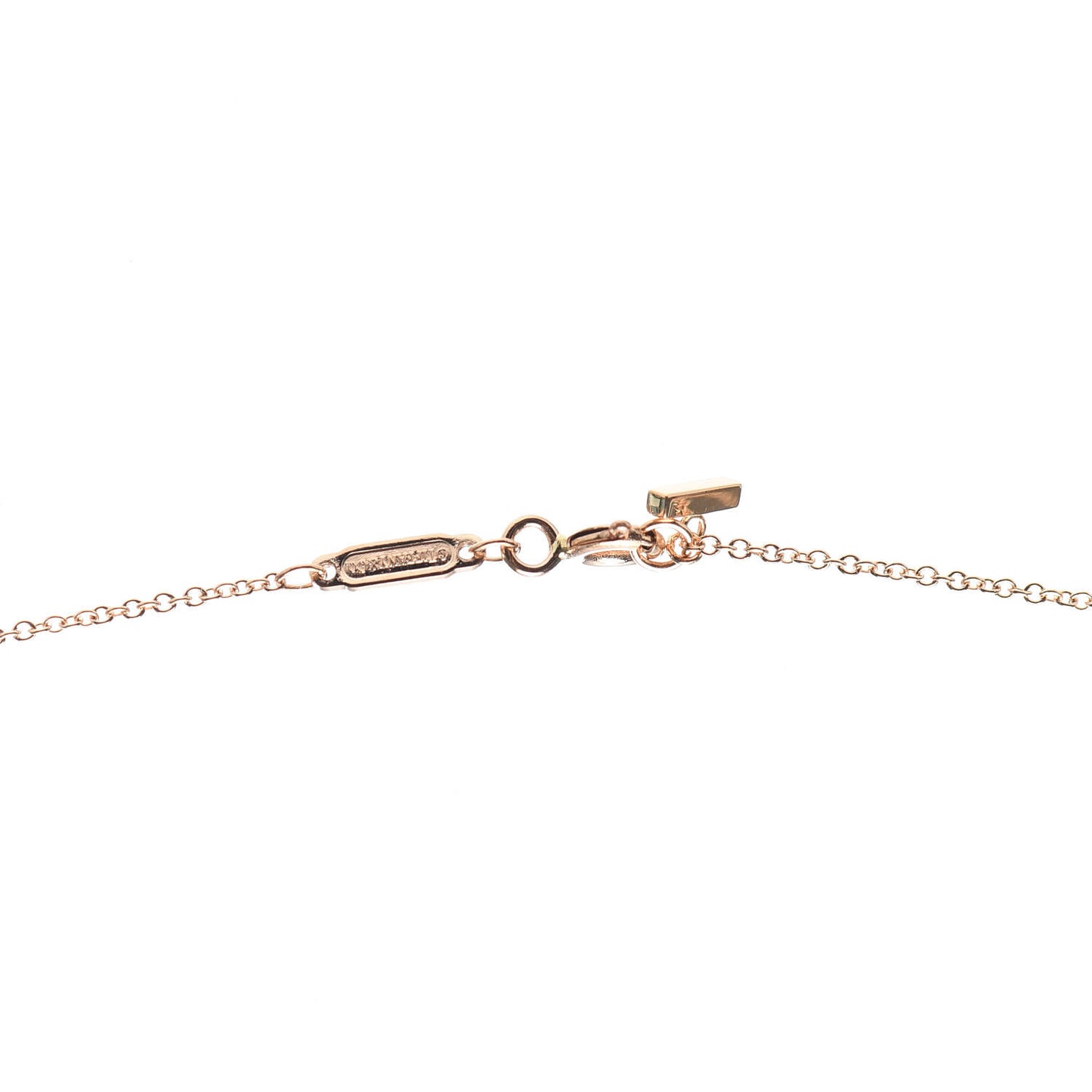 18K Rose Gold Large T Smile Pendant Necklace