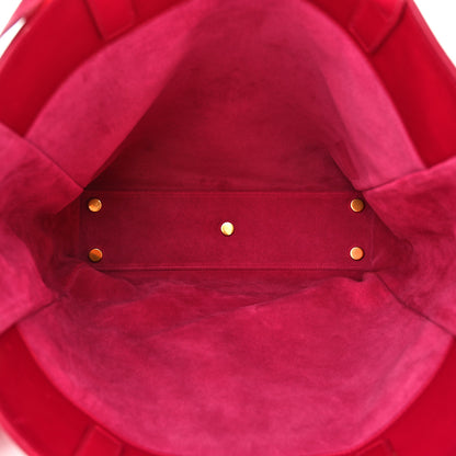 Saint Laurent Calfskin Suede Reversible East West Shopping Tote Pink 9 of 23