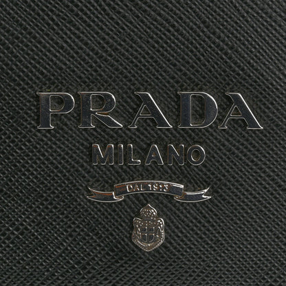 Prada Saffiano Soft Calfskin Chain Crossbody Bag Black 12 of 13