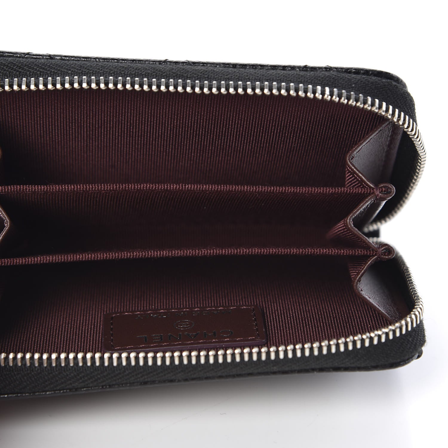 Chanel Caviar Quilted Zip Coin Purse Black 4 of 9