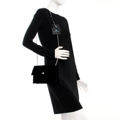 Lanvin Velvet Mini Sugar Flap Shoulder Bag Black 2 of 6