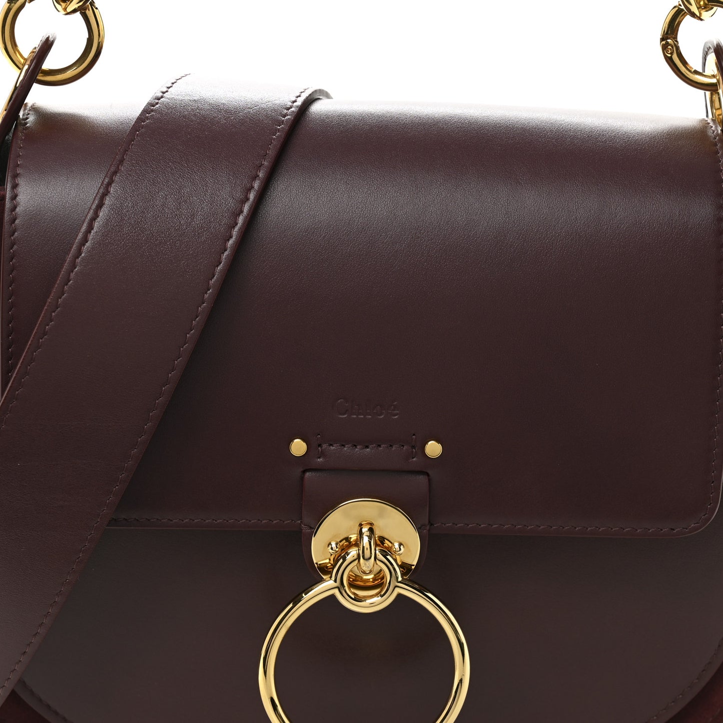 Calfskin Large Tess Bag Burnt Brown