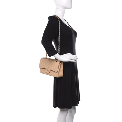 Chanel Caviar Quilted Medium Double Flap Beige Clair 2 of 10
