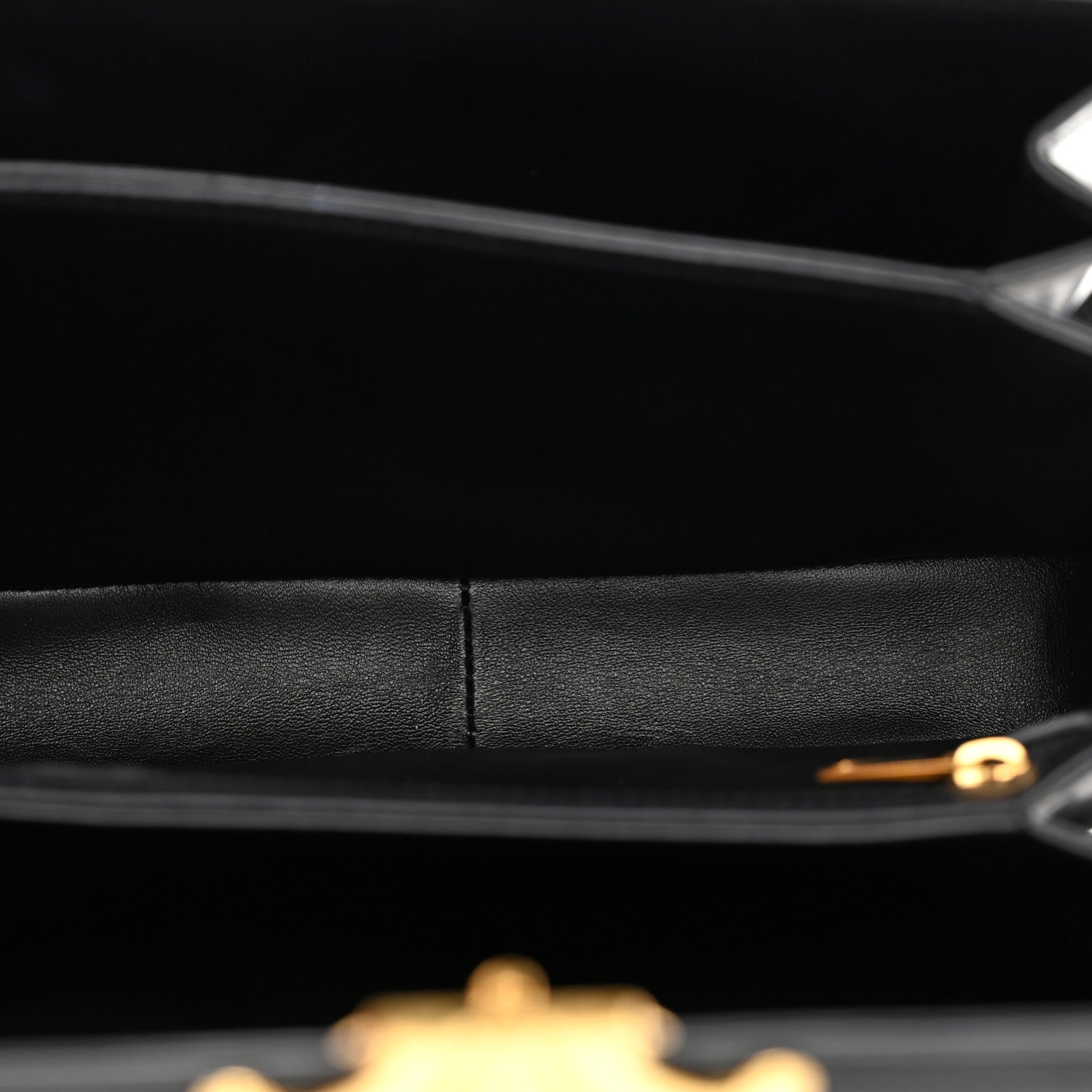 Celine Shiny Calfskin Medium Triomphe Black 5 of 12