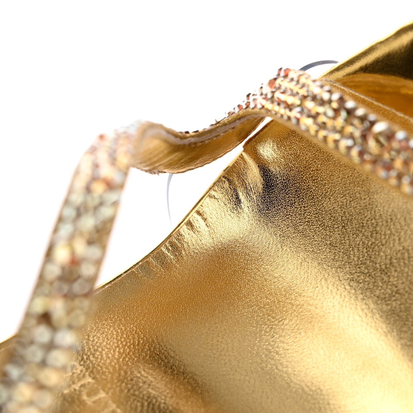 Crystal Strass Rosalie 100 Sandals 37 Cry Aurum Gold
