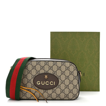 Gucci GG Supreme Monogram Web Neo Vintage Shoulder Bag Beige New Acero Crop 12 of 12