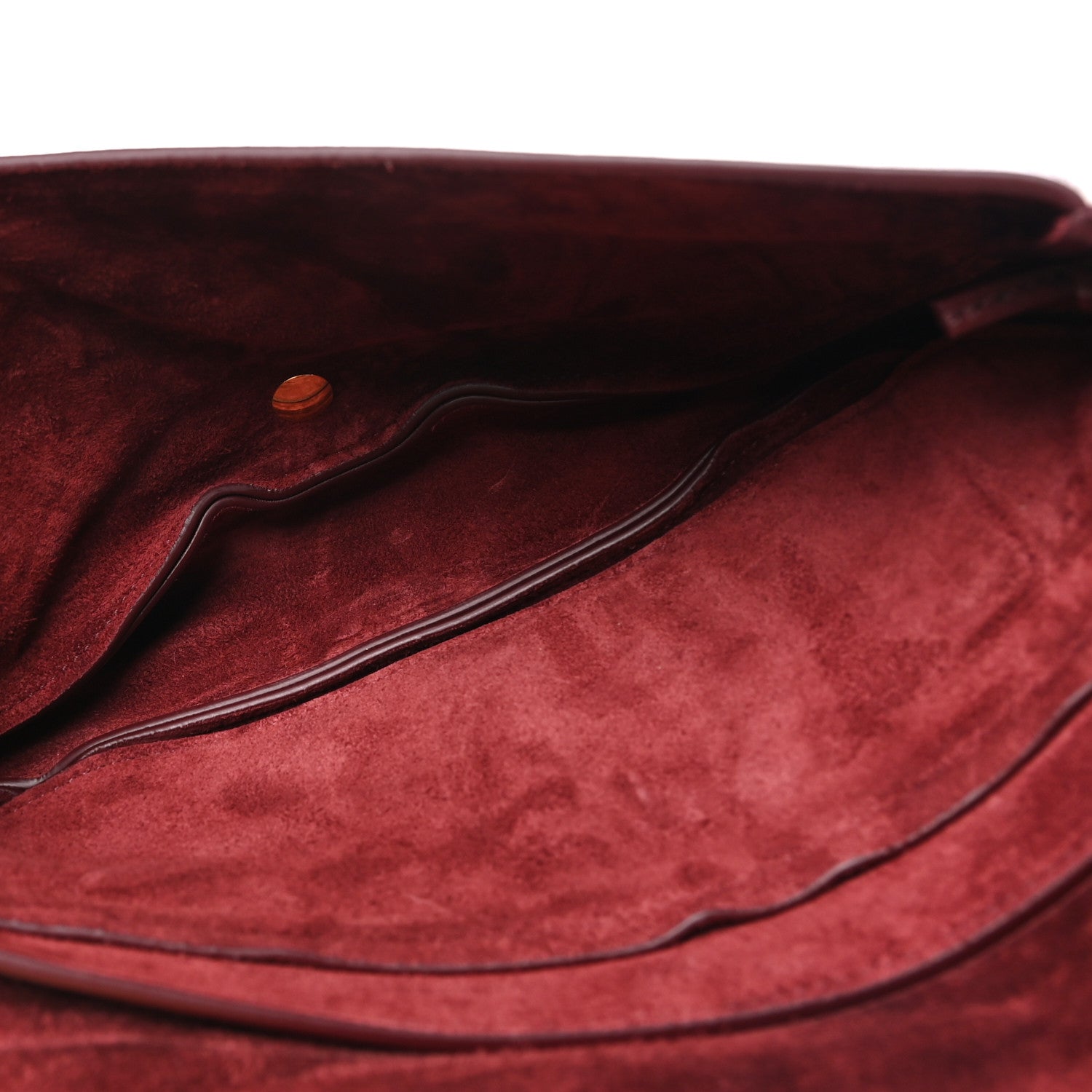 Celine Shiny Lambskin Soft Triomphe Little Half Moon Bag Syrah 4 of 8