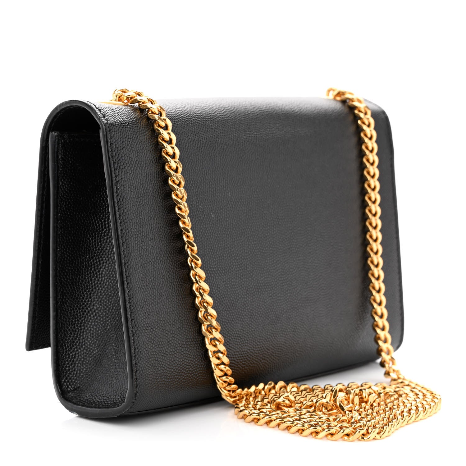 Saint Laurent Grain De Poudre Small Monogram Kate Satchel Black 3 of 12