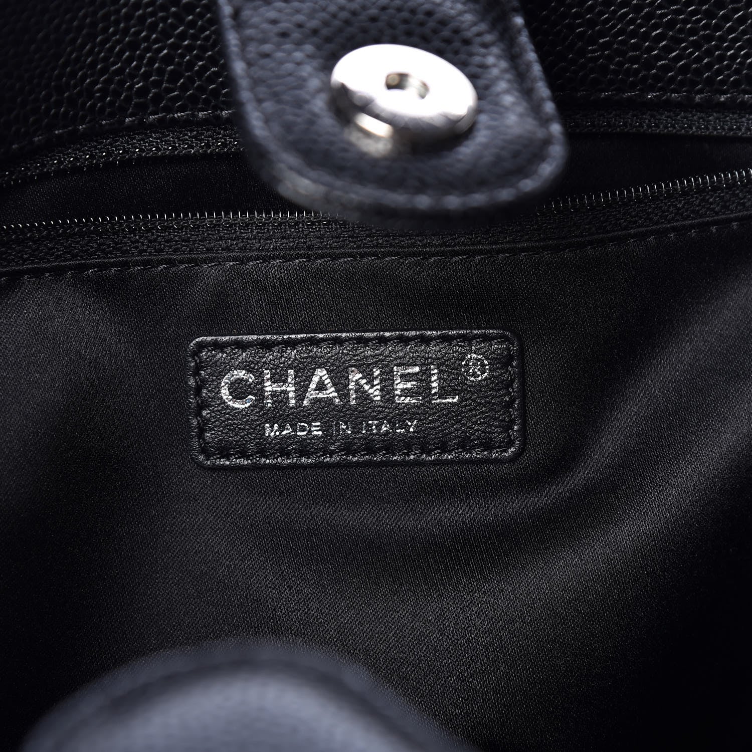 Chanel Caviar Quilted Petit Shopping Tote PST Black 8 of 10
