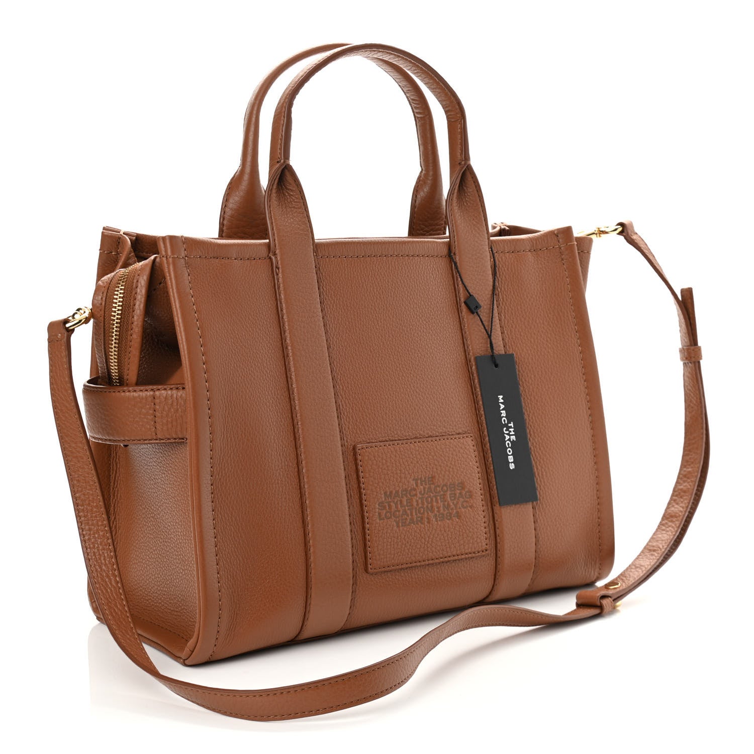 Marc Jacobs Grained Calfskin Medium The Tote Bag Argan Oil 2 of 9