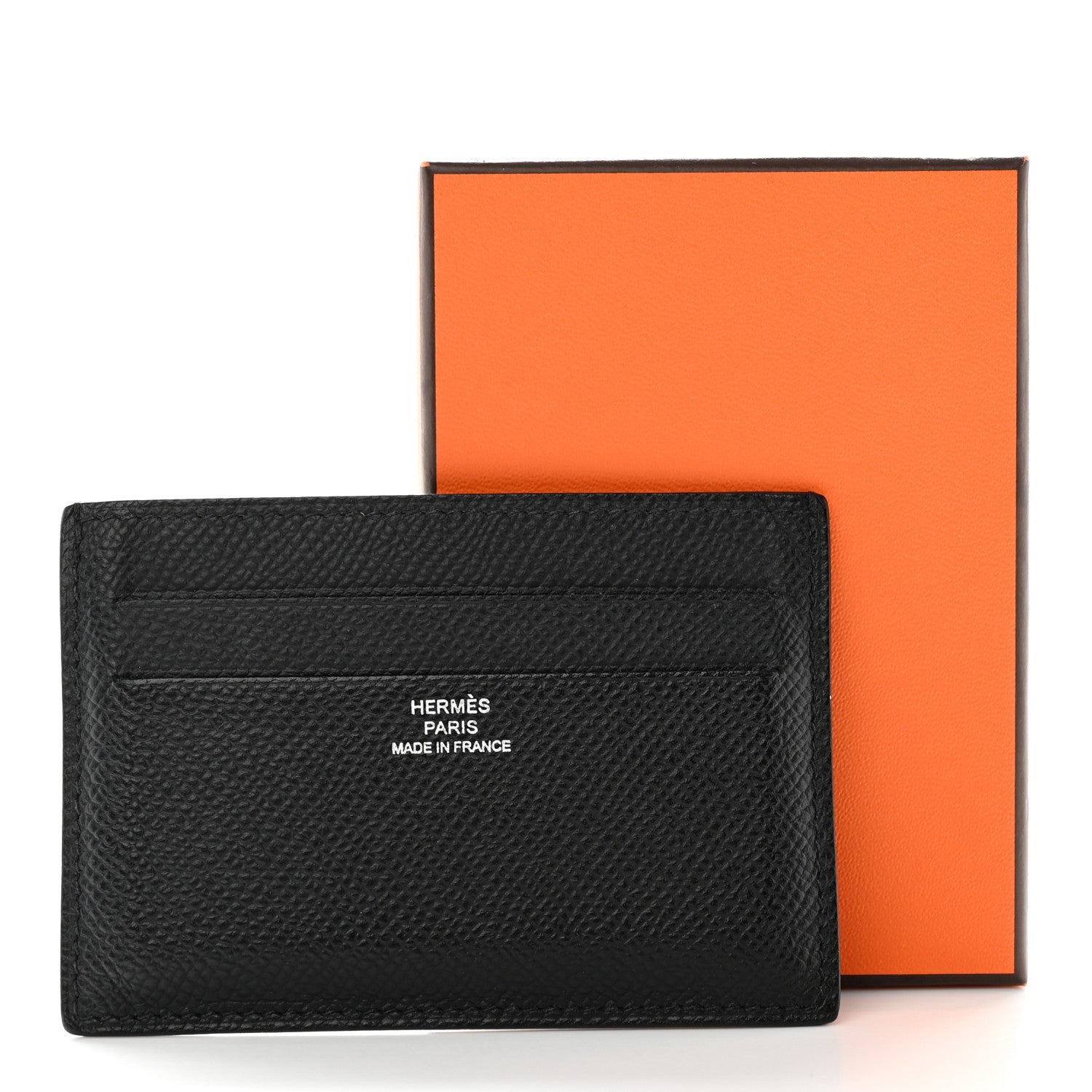 Hermes Epsom Citizen Twill Card Case Black 7 of 7