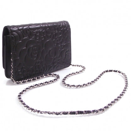 Chanel Lambskin Camelia Wallet on Chain 3 of 10