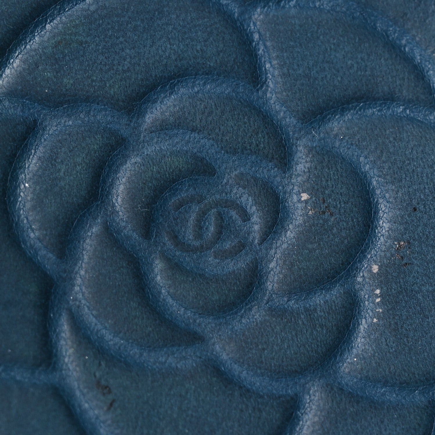 Chanel Lambskin Round Camellia CC Coin Purse Navy 9 of 13
