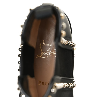 Christian Louboutin Calfskin Studded Chasse A Clou Flat Chelsea Boots 41 Black 9 of 11