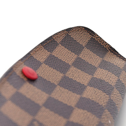 Louis Vuitton Damier Ebene Emilie Wallet Red 9 of 11