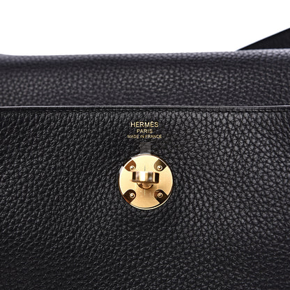 Hermes Taurillon Clemence Lindy 26 Black 5 of 8